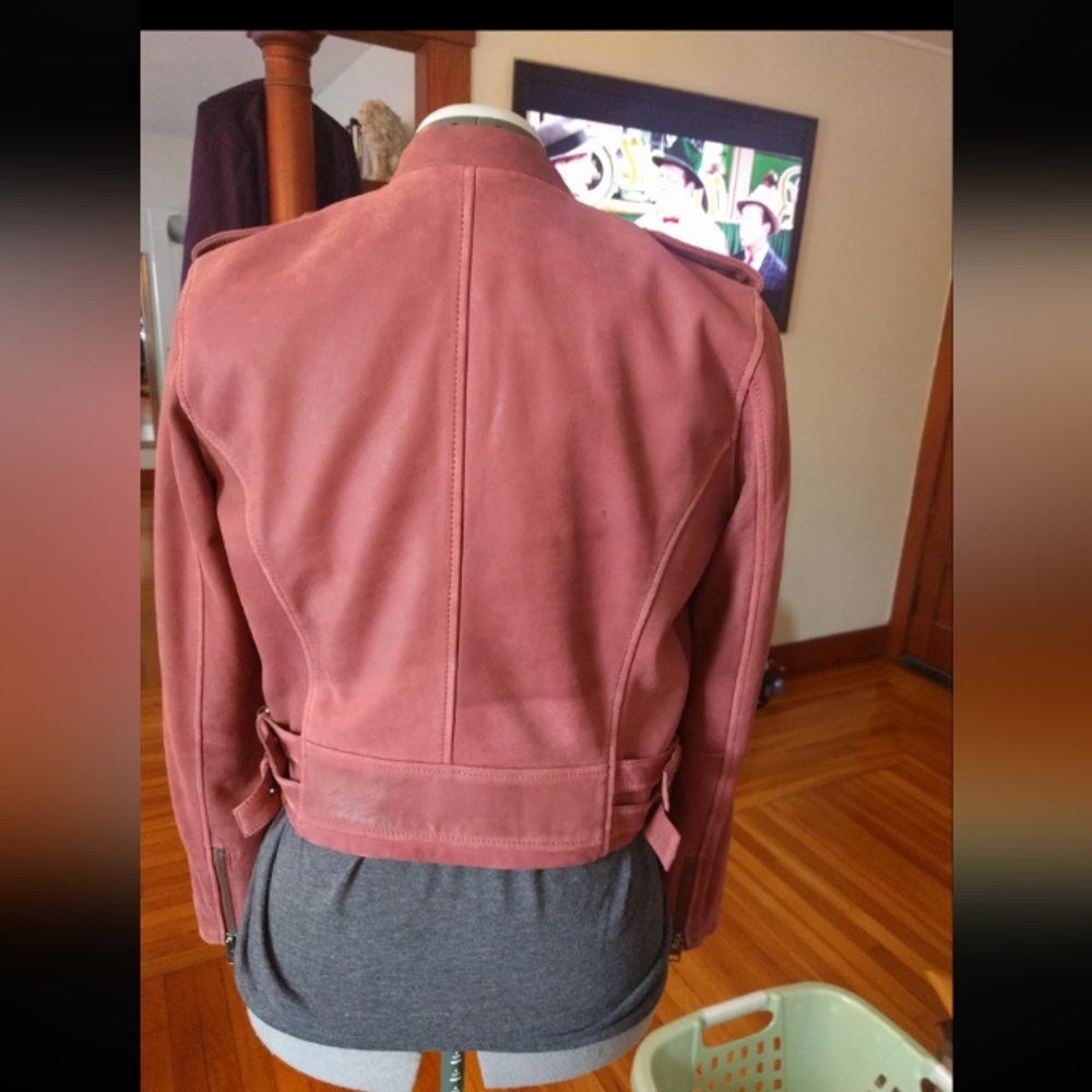 Lucky Brand Pink Leather Jacket - Picture 3 of 6